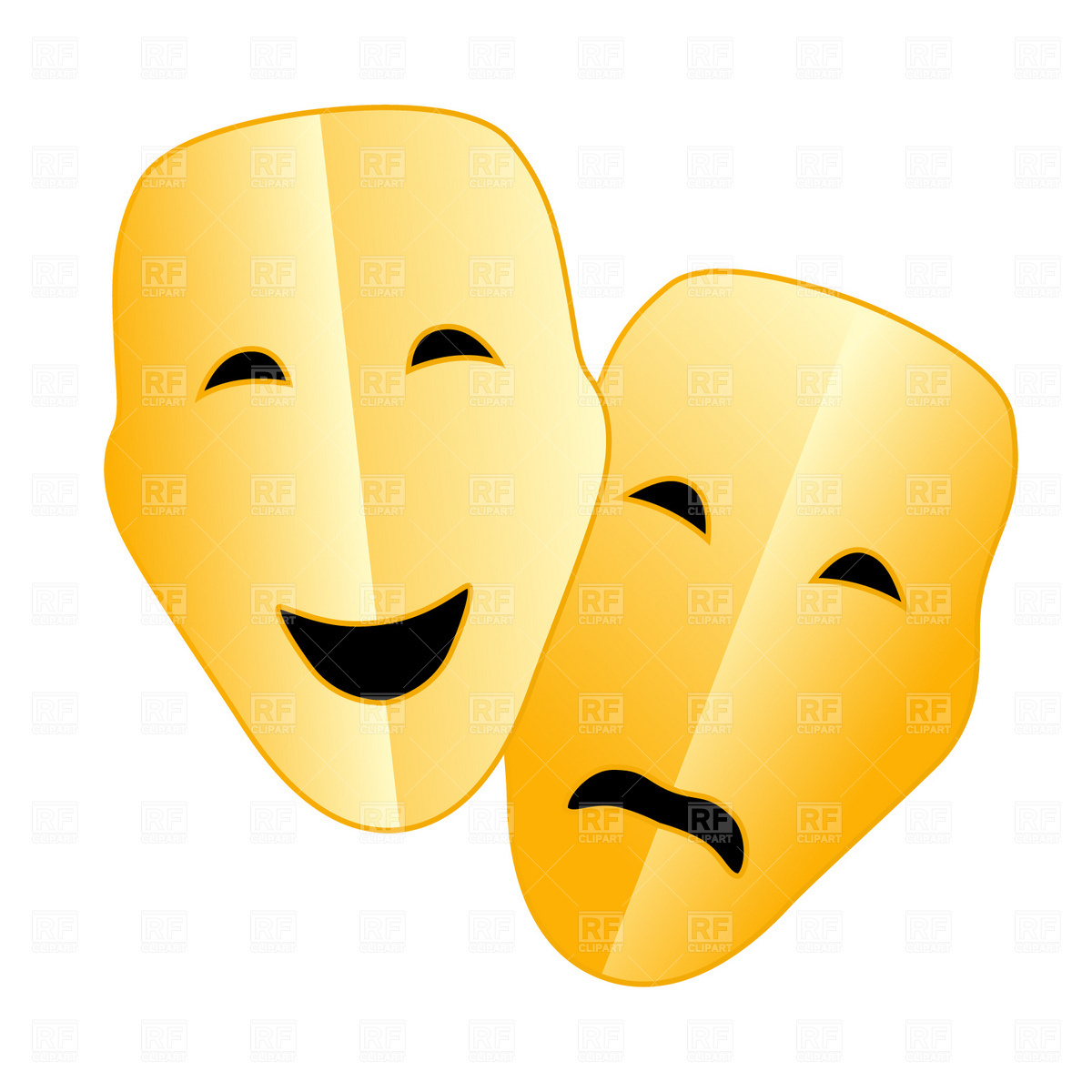 1200x1200 Theatre Masks Comedy Tragedy Clipart