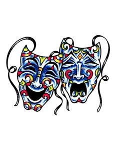 236x305 Theatre Masks Tattoo Inspiration Masking, Tattoo