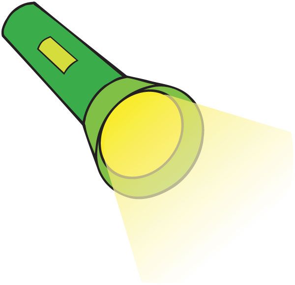 600x580 Cartoon Spotlight Clipart Image 2