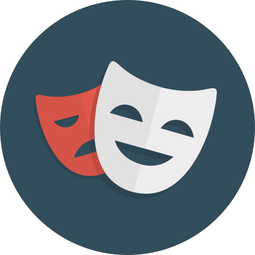 512x512 Comedy, Drama, Happy, Masks, Sad, Theatre Icon Icon