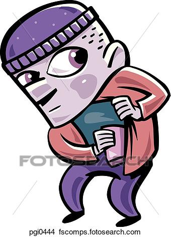 340x470 Drawings Of A Thief Hiding A Stolen Object Pgi0444