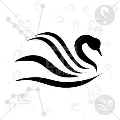 400x400 Black Swan, Concept Of Economic Theory Royalty Free Vector Clip