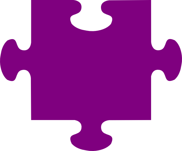 600x498 Purple Puzzle Clip Art