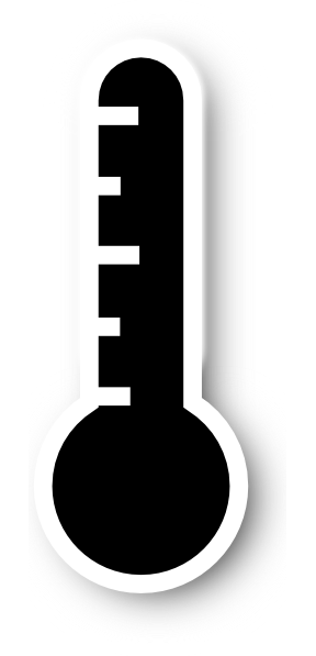 288x597 Black Thermometer Revised Clip Art