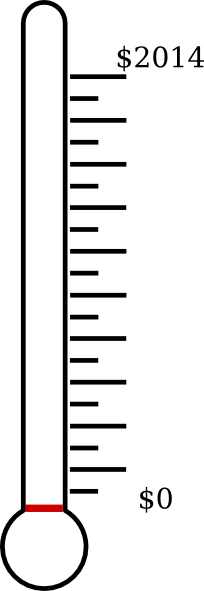 204x591 Blank Fundraising Thermometer Clip Art