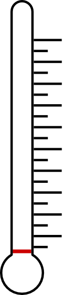 126x589 Blank Fundraising Thermometer Clipart