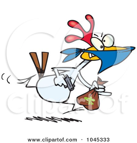 450x470 Royalty Free (Rf) Clip Art Illustration Of A Cartoon Chicken Thief