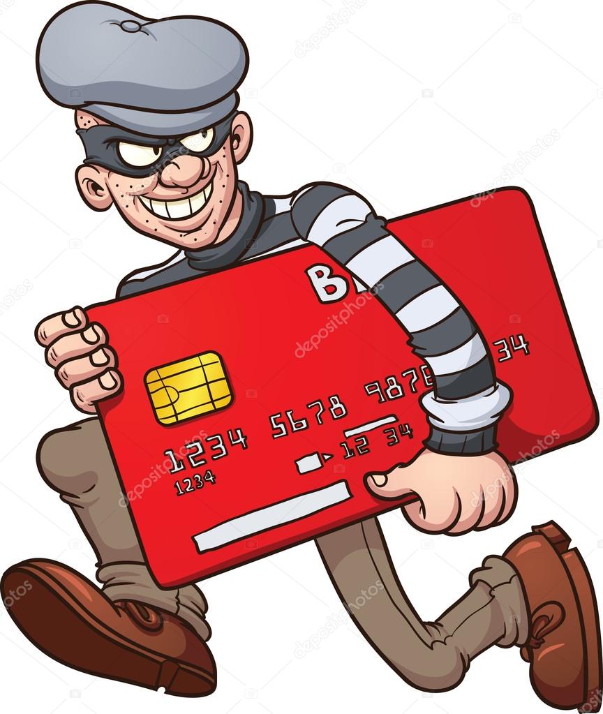 864x1023 Credit Card Thief Stock Vector Memoangeles