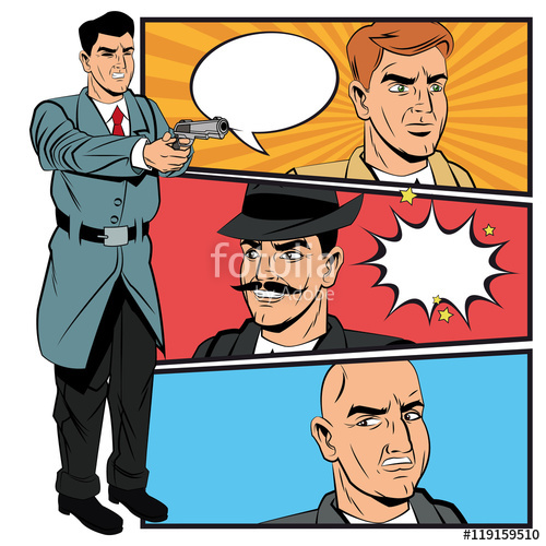 500x500 Detective Police Thief Man Bubble Gun Revolver Bubble Pop Art