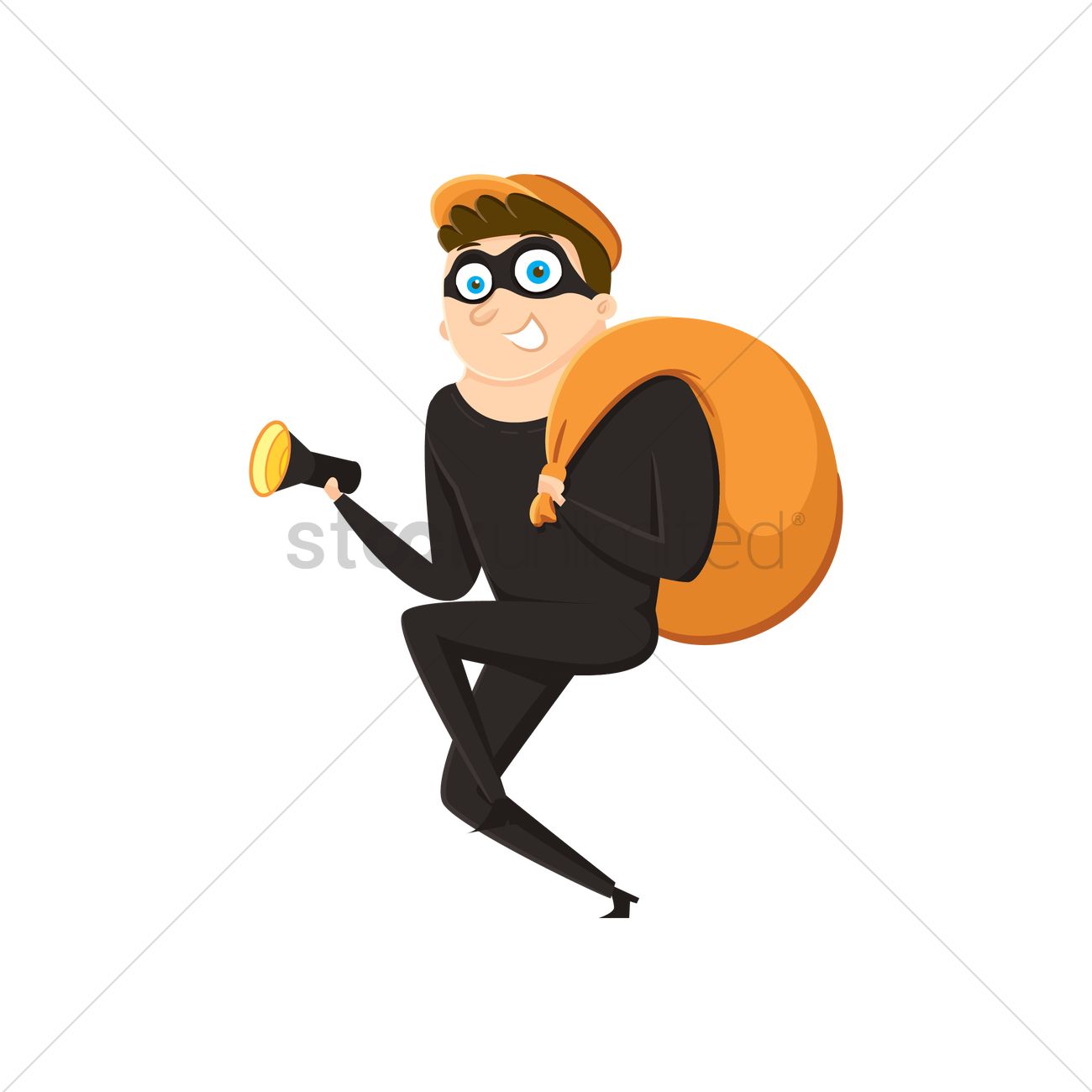1300x1300 Sneaking Thief Vector Image