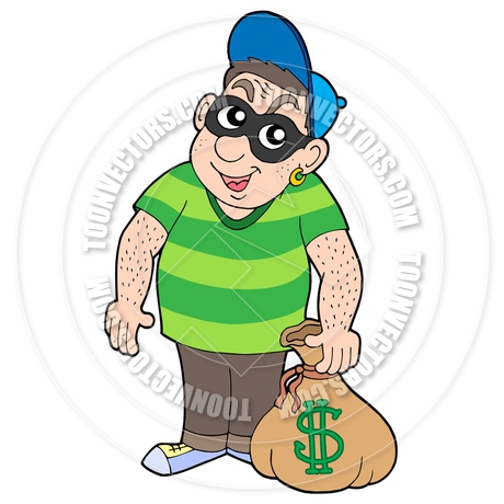 460x460 Cartoon Cute Bank Thief By Clairev Toon Vectors Eps