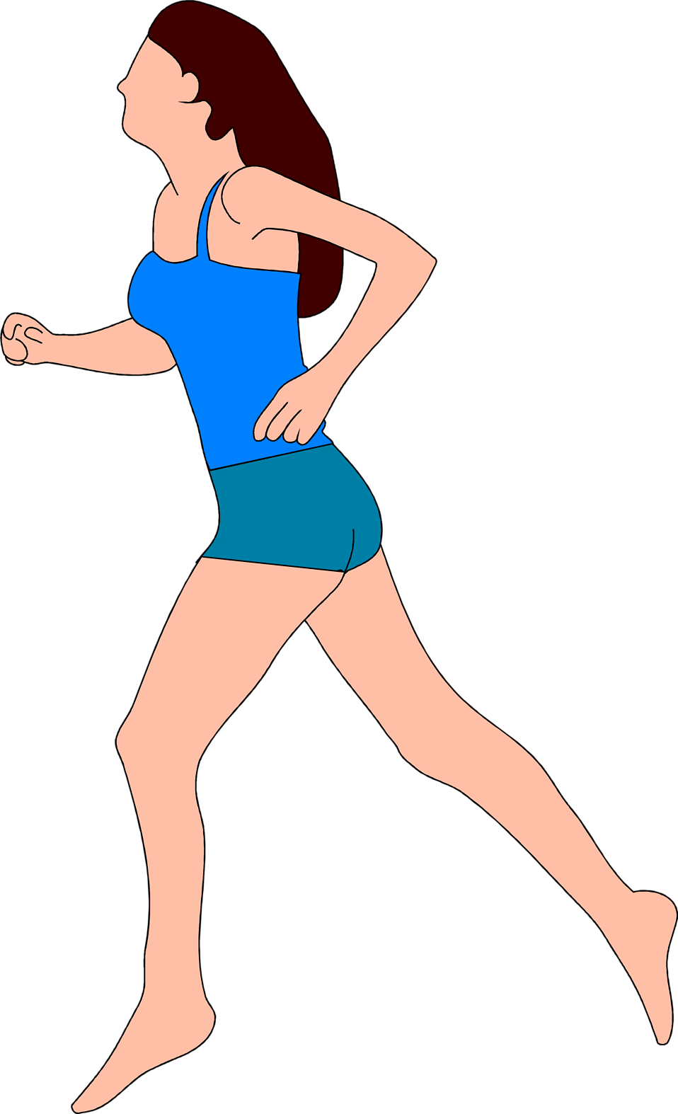 958x1574 Woman Running Clipart