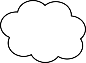 299x222 Cloud Thin Border Clip Art