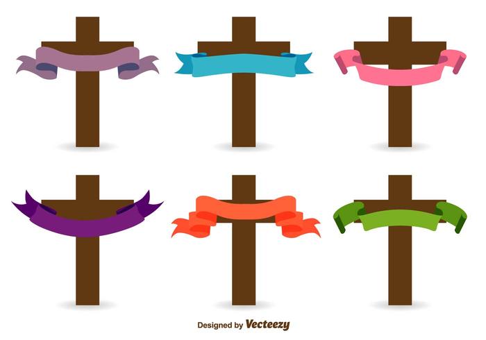 700x490 Catholic Cross Vector Icons