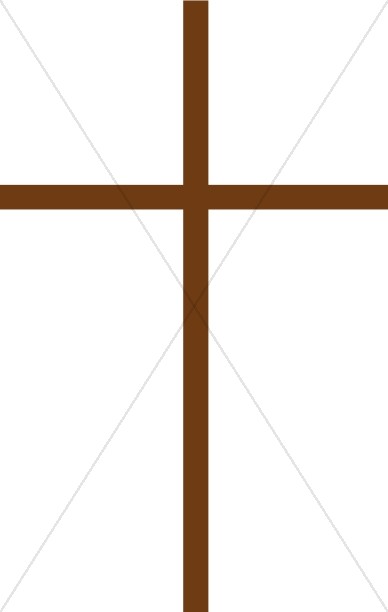 388x612 Thin Brown Cross Cross Clipart