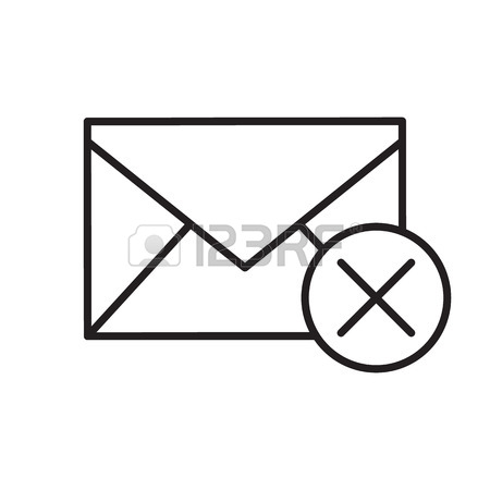 450x450 Turn Off Email Notifications Linear Icon. Thin Line Illustration