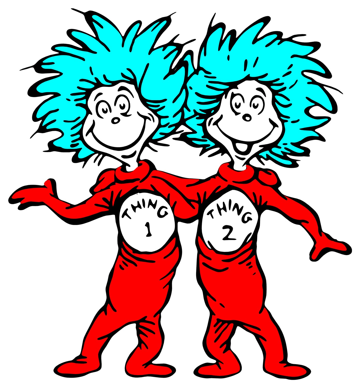 1393x1500 Clipart Thing 1 And Thing 2