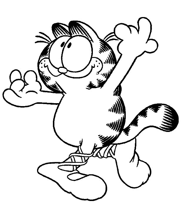 633x735 Garfield Coloring Pages