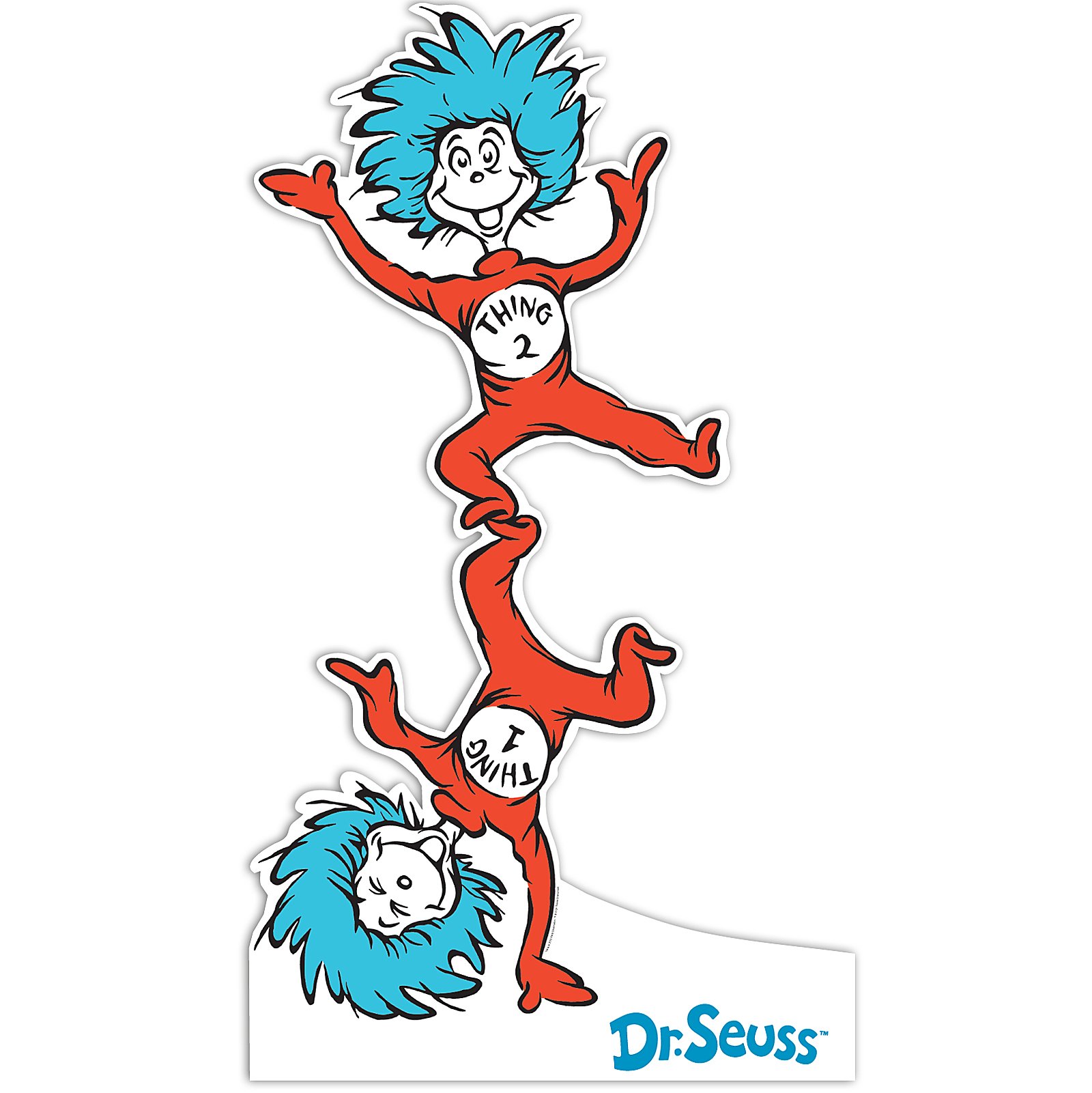 1600x1601 Dr. Seuss Thing 1 And Thing 2 Standup