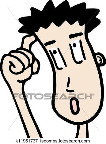 346x470 Clip Art Of Think Child K11951737