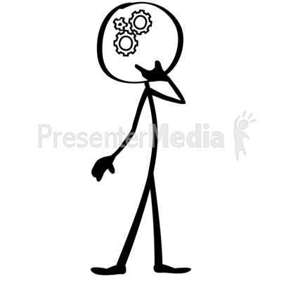 400x400 Stick Figure Thinking Clipart