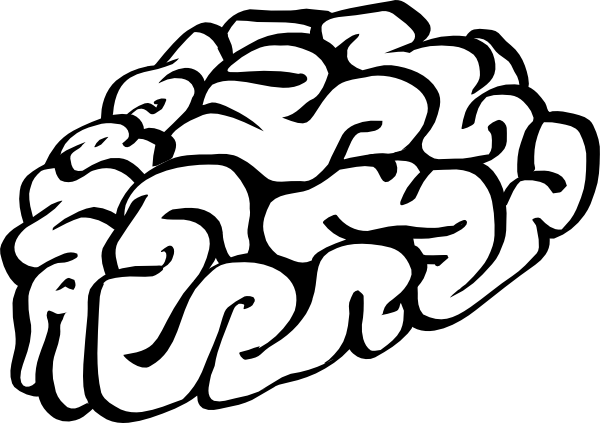 600x423 Cartoon Brain Outline Clip Art