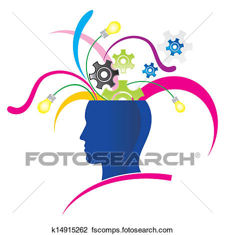 450x470 Clip Art Of Different Brain In Heads K16689359