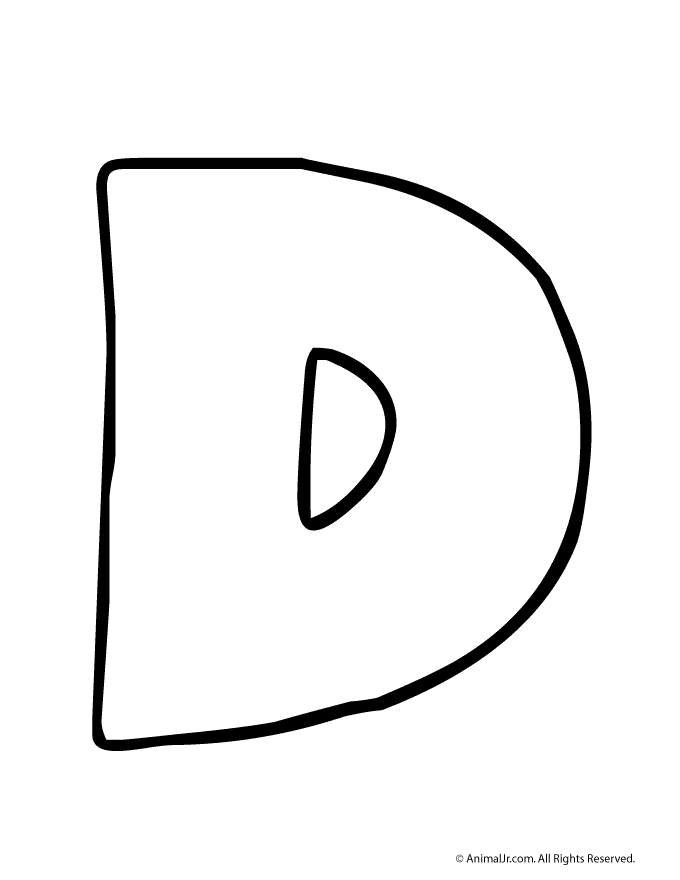 680x880 Printable Bubble Letters Bubble Letter D Craft Jr. Lettering