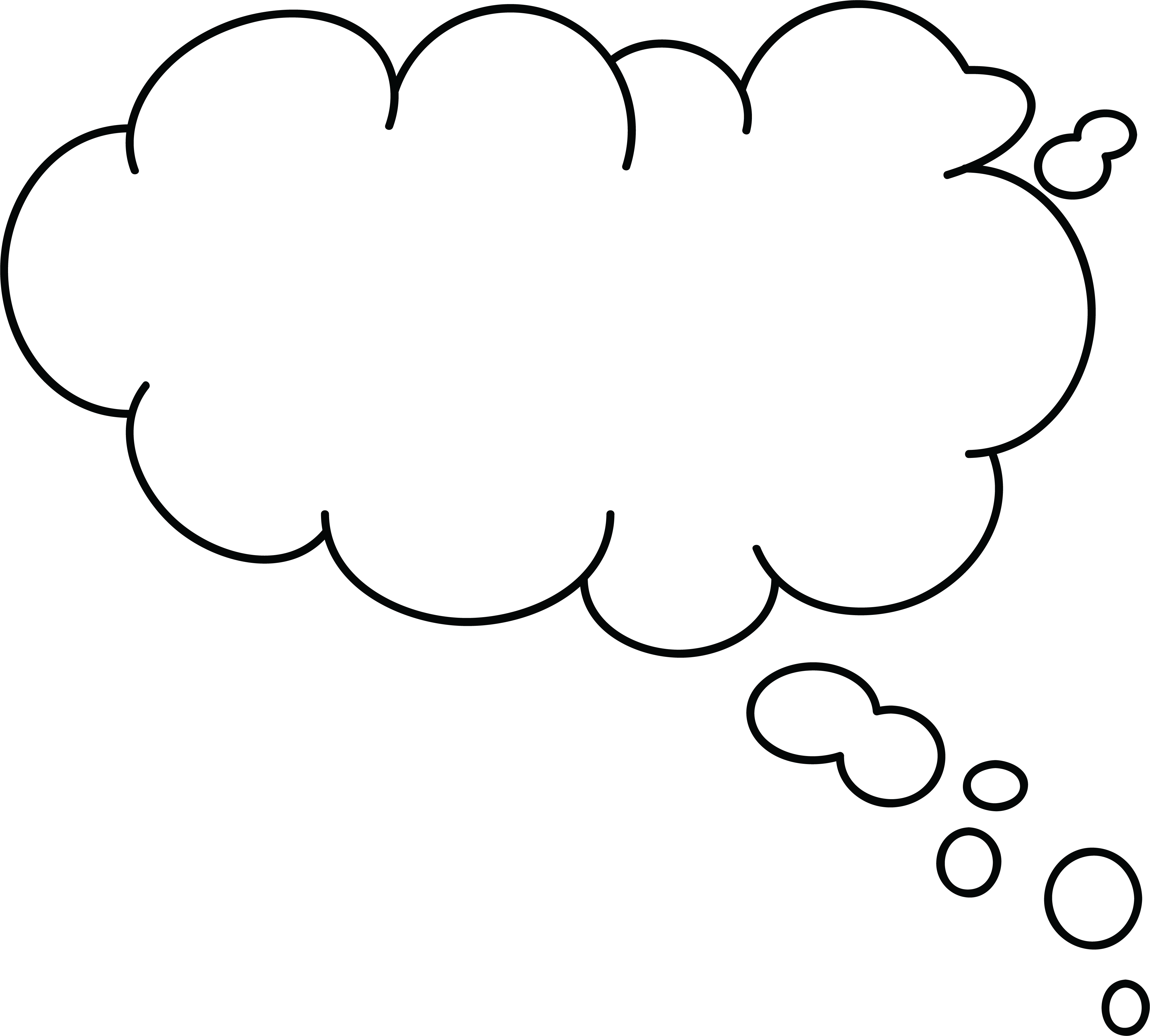 4001x3604 Thought Bubble Clipart