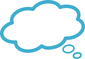 299x207 Blue Thought Bubble 2 Clip Art