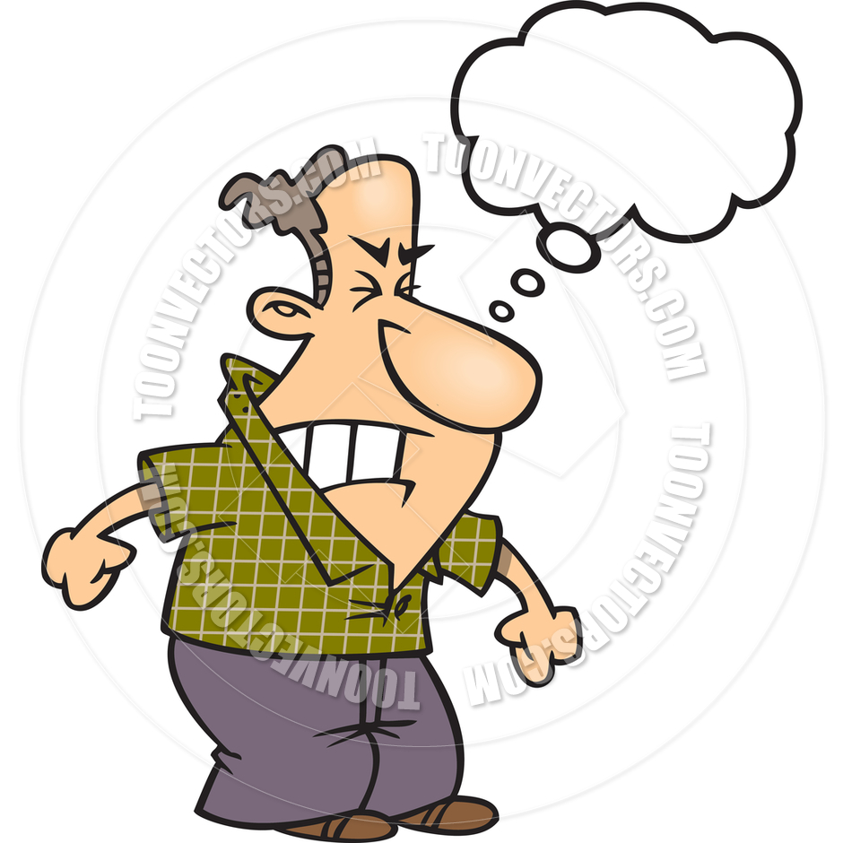 940x940 Cartoon Man Using His Imagination By Ron Leishman Toon Vectors