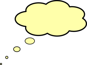 297x222 Mellow Yellow Thinking Cloud Clip Art