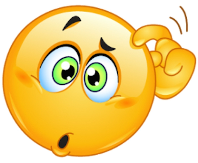 800x659 Emoji Thinking Clipart