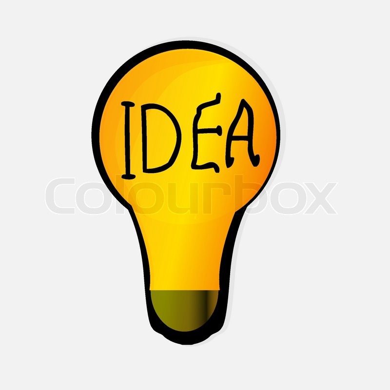 800x800 Light Bulb Idea Stock Vector Colourbox
