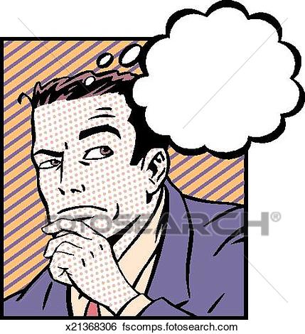 429x470 Stock Illustration Of Man Thinking X21368306