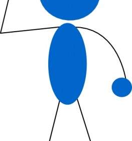 263x280 Thinking Blue Stick Man Clip Art Vector Clip Art Free Vector Free
