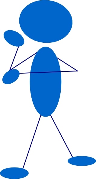 318x591 Thinking Blue Stick Man Clip Art Free Vector In Open Office