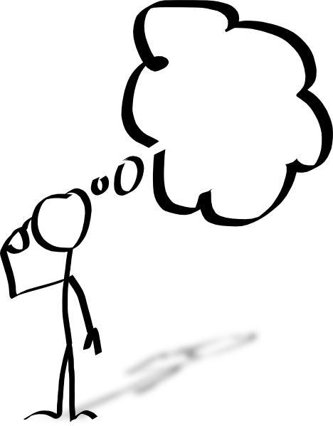 468x599 Stick Figure Thinking Clipart