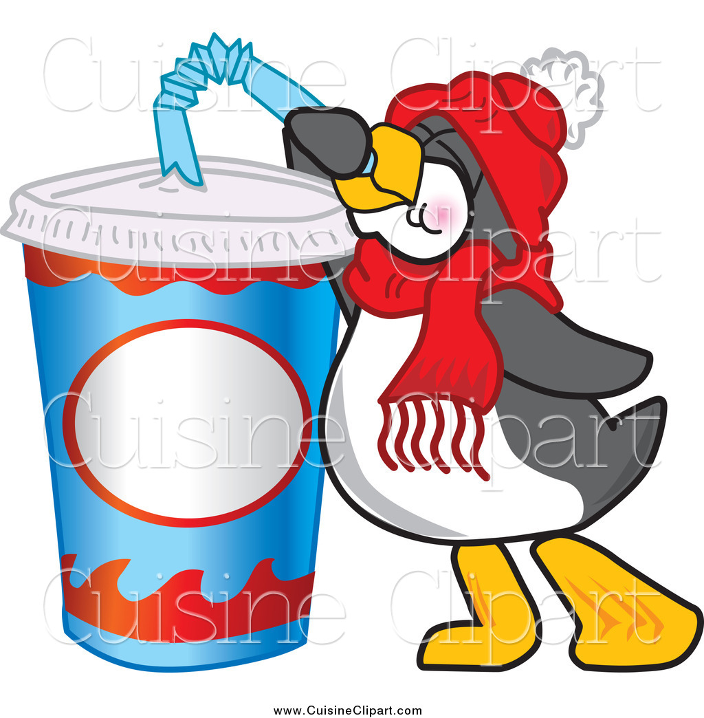 1024x1044 Cuisine Clipart Of Thirsty Penguin Drinking Soda Pop Through