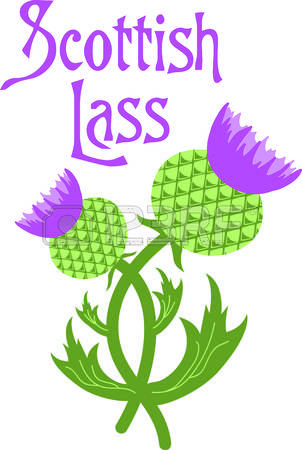 302x450 Thistle Field Clipart