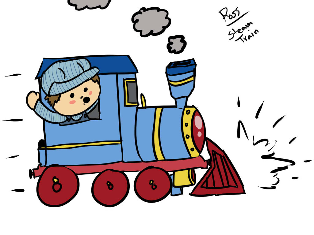 1024x768 Train Cartoon