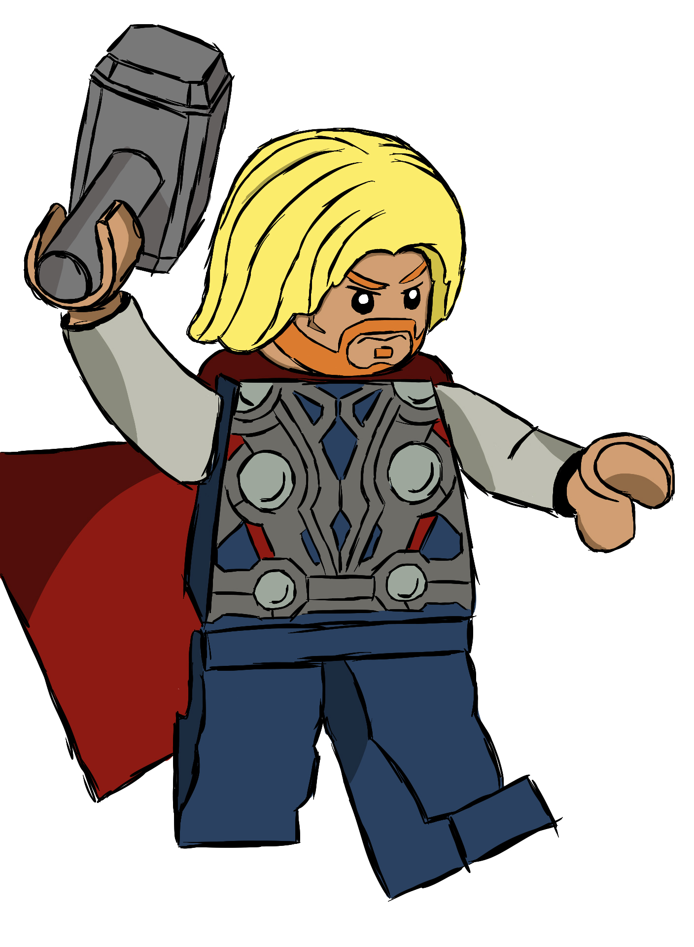 1408x1920 Lego Clipart Thor