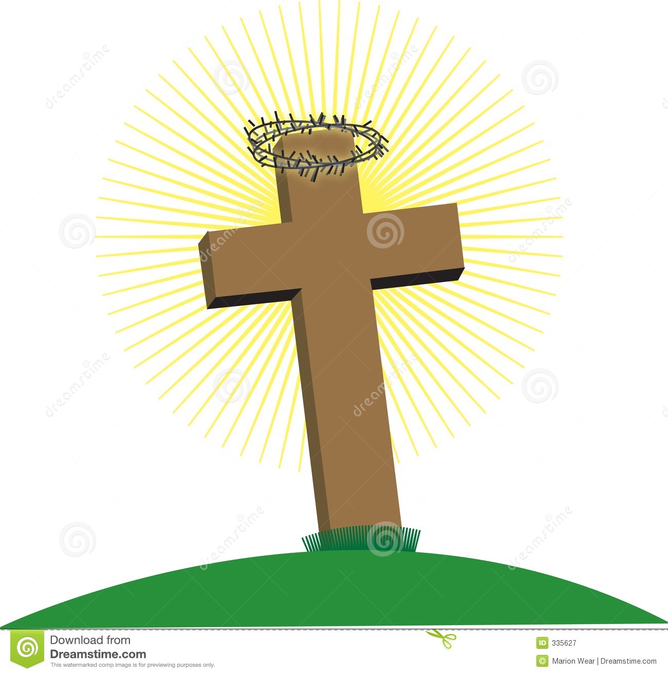 1300x1314 Cross Of Thorns Clipart
