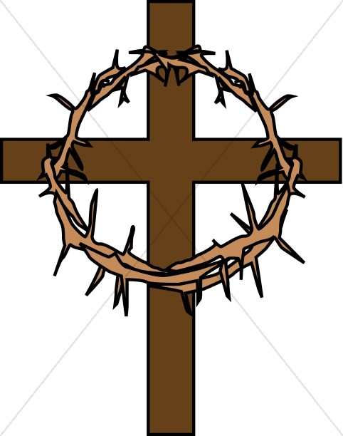 482x612 Cross With Crown Of Thorns Cross Clipart
