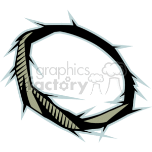 300x300 Royalty Free Crown Of Thorns 165001 Vector Clip Art Image