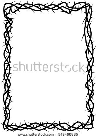 328x470 Thorns Clipart Border