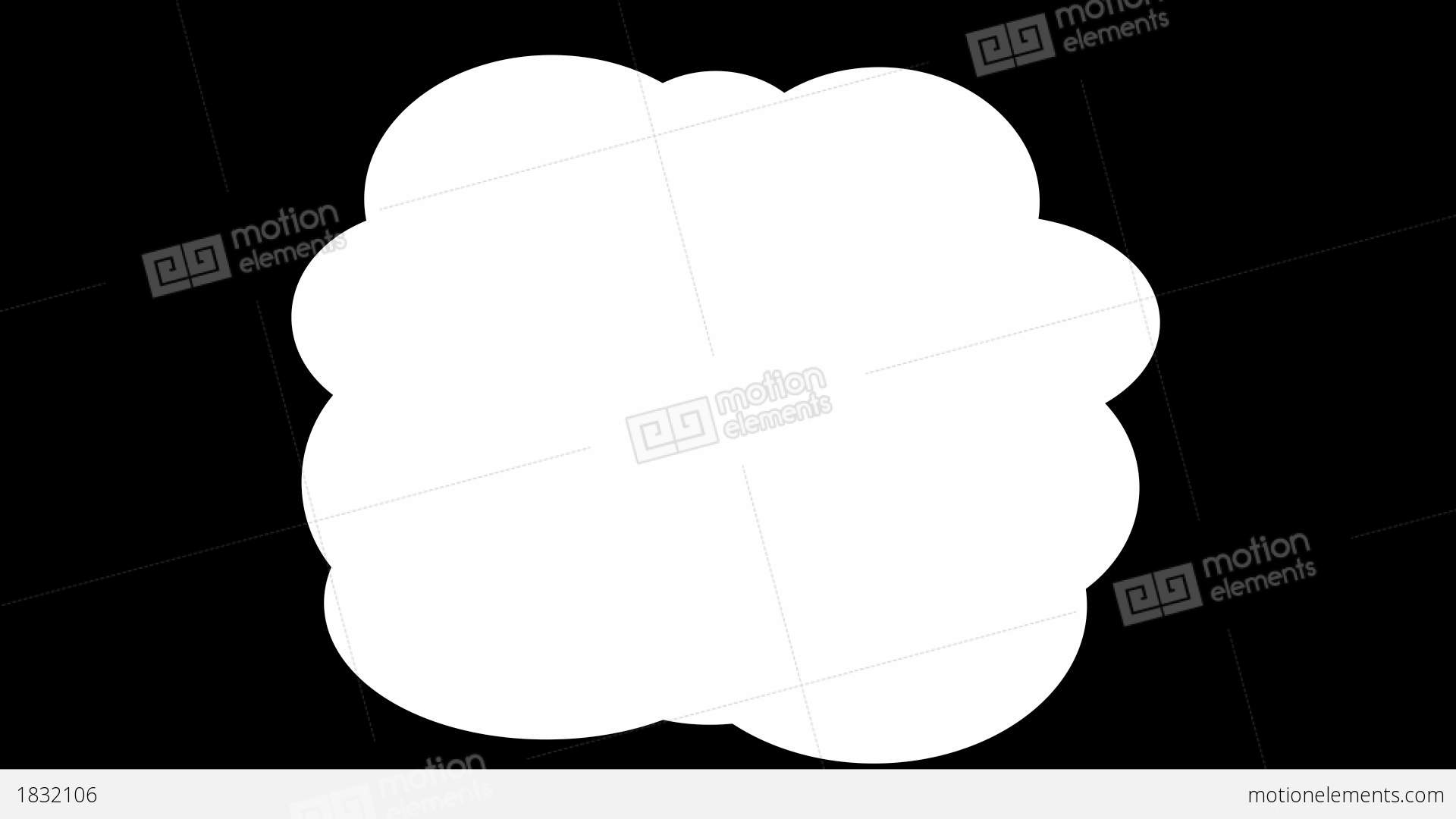 1920x1080 Idea Thought Bubble Loop With Alpha Matte Stock Animation 1832106