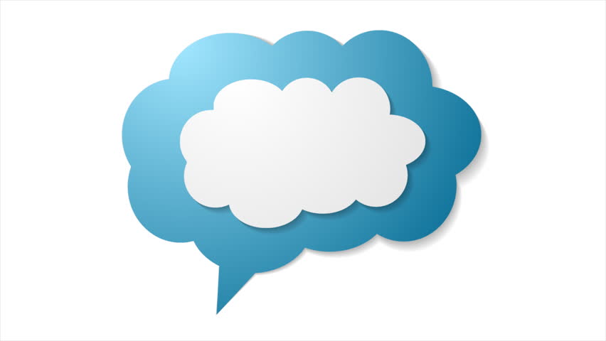 852x480 Thought Bubbles With Colors Changing. Animated Icon With Copy