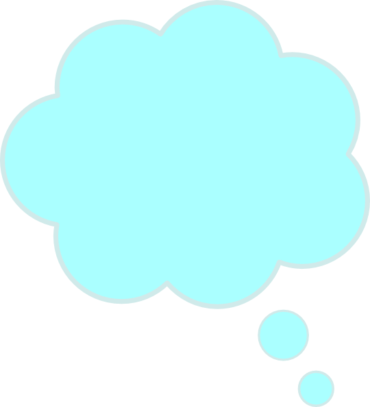 540x595 Baby Blue Thought Bubble Clip Art
