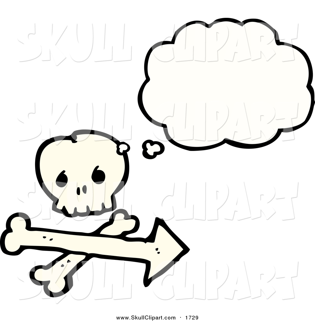 1024x1044 Vector Clip Art Of A Skull And Crossbones With A Thought Bubble By